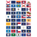 Complete States Set of 4' x 6' Nylon Flags with Heading and Grommets